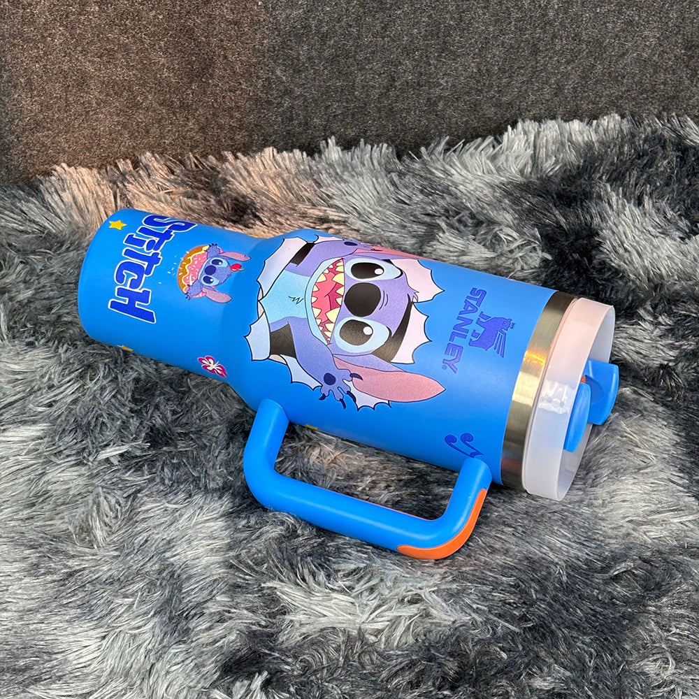 40oz Blue Happy Stitch Tumbler