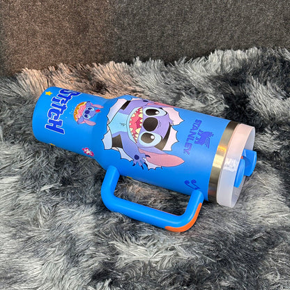 40oz Blue Happy Stitch Tumbler